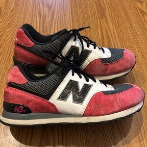 New Balance 574 - Men’s 10.5 Black/Pink/White/Gold